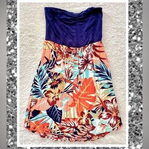 Floral Strapless Dress by Roxy